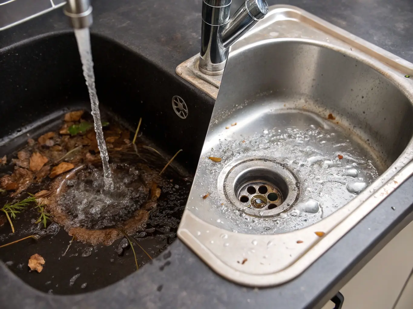 A close-up shot of a clean, free-flowing drain after being serviced by Michigan Flow Experts, emphasizing the effectiveness of their drain cleaning service.